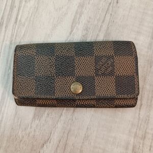 louis vuitton damier eben key card holder